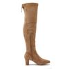 Overkneestiefel LASCANA, Damen, Gr. 38, Normalschaft, braun (sand), Obermaterial: 100% Textilmaterial. Futter: 100% Textilmaterial. Decksohle: 100% Lederimitat. Laufsohle: 100% Synthetik, unifarben, elegant, Schuhe, Slouchy Boots,Langschaft...