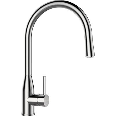 Küchenarmatur SCHOCK "Kavus", grau (edelstahl), B:22,5cm H:39,7cm T:4,5cm, Edelstahl, Armaturen Image