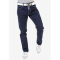 Straight-Jeans CIPO & BAXX Gr. 31, Länge 34, blau (dunkelblau) Herren Jeans 5-Pocket-Jeans