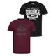 T-Shirt LONSDALE "SUSSEX-TORBAY" Gr. XXL (60/62), schwarz (schwarz, rot) Herren Shirts T-Shirts