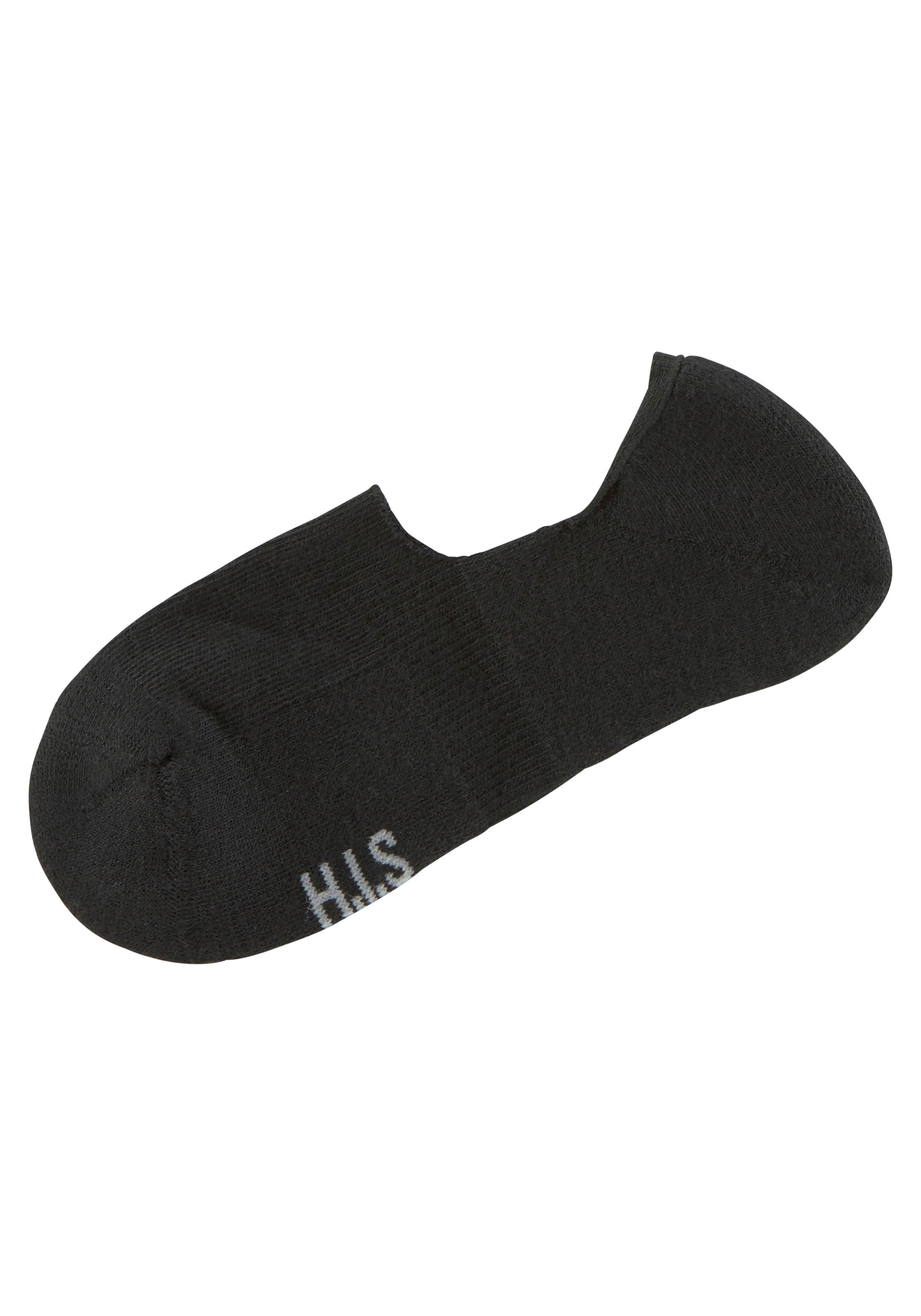 Füßlinge H.I.S, Damen, Gr. 35-38, schwarz (6x schwarz), Baumwolle, Elasthan, Polyamid, uni, elastisch, Socken, mit softem Frottee