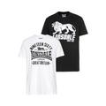 T-Shirt LONSDALE "BYLCHAN" Gr. 4XL (68/70), schwarz-weiß (weiß, schwarz) Herren Shirts T-Shirts