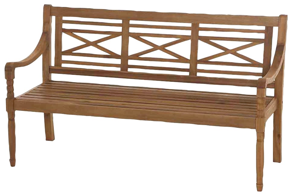 Gartenbank SIENA GARDEN "Westport", beige (natur, natur), B:62cm H:87cm T:150cm, Massivholz, Sitzbänke, 3er Bank Akazienholz