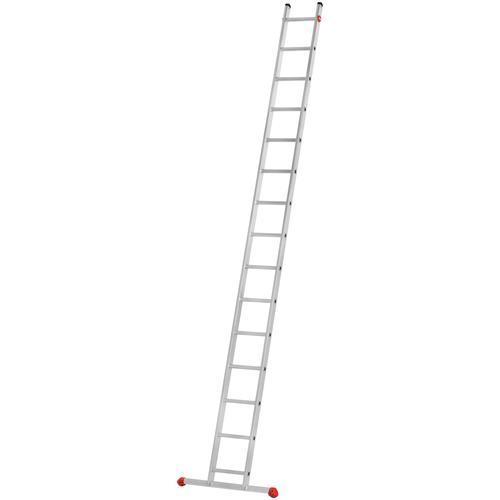 „HAILO Anlegeleiter „“S60 ProfiStep uno““ Leitern Aluminium-Anlegeleiter 15 Sprossen Gr. B/H/L: 34 cm x 423 cm x 11 cm, grau (aluminiumfarben) Leitern“