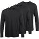 Langarmshirt MAN'S WORLD "neue Farbe ", Herren, Gr. 60/62 (XXL), schwarz, Single Jersey, Obermaterial: 100% Baumwolle, unifarben, Basic, regular fit, Rundhals, Langarm normaler Saum, Shirts, Langarm, unifarben, aus Baumwolle, im 3er-Pack