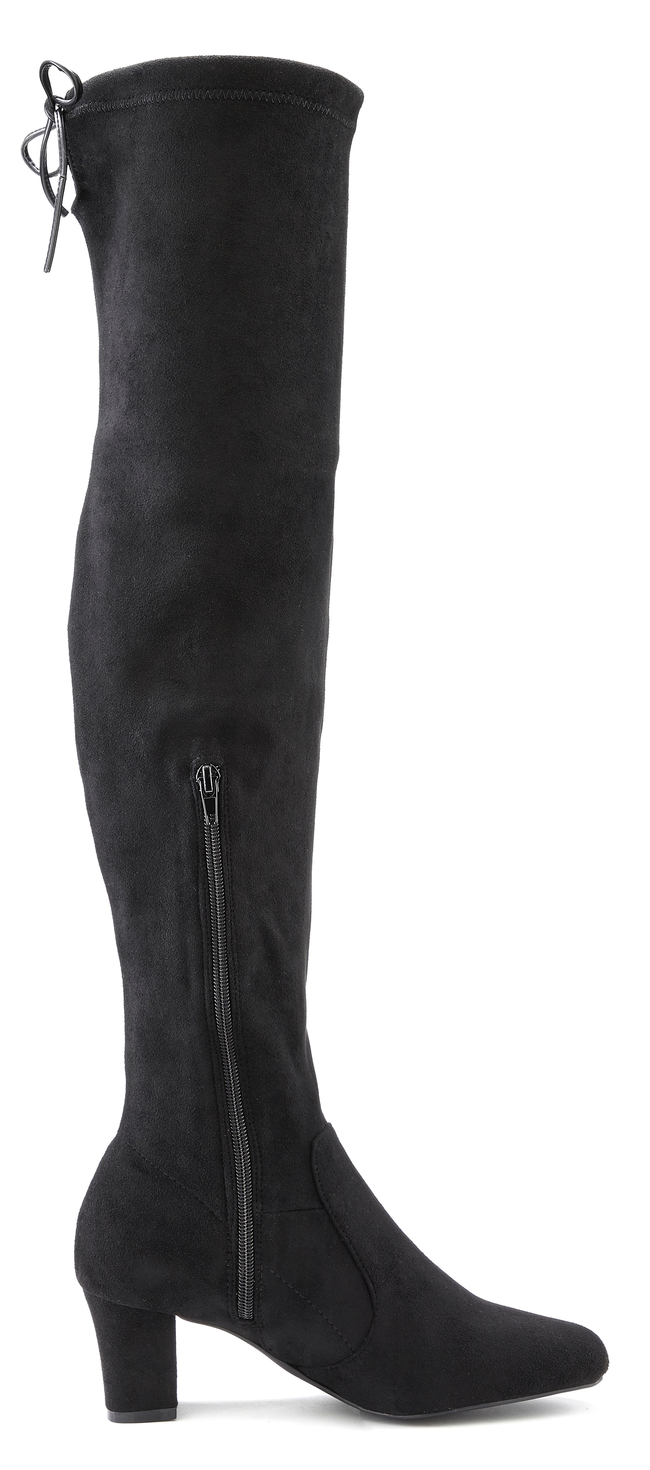Overkneestiefel LASCANA, Damen, Gr. 40, Varioschaft, schwarz, Obermaterial: 100% Textilmaterial. Futter: 100% Textilmaterial. Decksohle: 100% Lederimitat. Laufsohle: 100% Synthetik, unifarben, Elegant, Schuhe, Slouchy Boots,Langschaft...