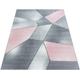Teppich AYYILDIZ TEPPICHE "Beta 1120" Teppiche Gr. B/L: 160 cm x 230 cm, 11 mm, 1 St., pink (pink, grau) Esszimmerteppiche