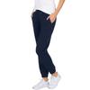 Jerseyhose TRIGEMA "TRIGEMA Bequeme Jogginghose mit großen Taschen", Damen, Gr. L, US-Größen, blau (navy), 55% Polyester, 45% Baumwolle, casual, Hosen