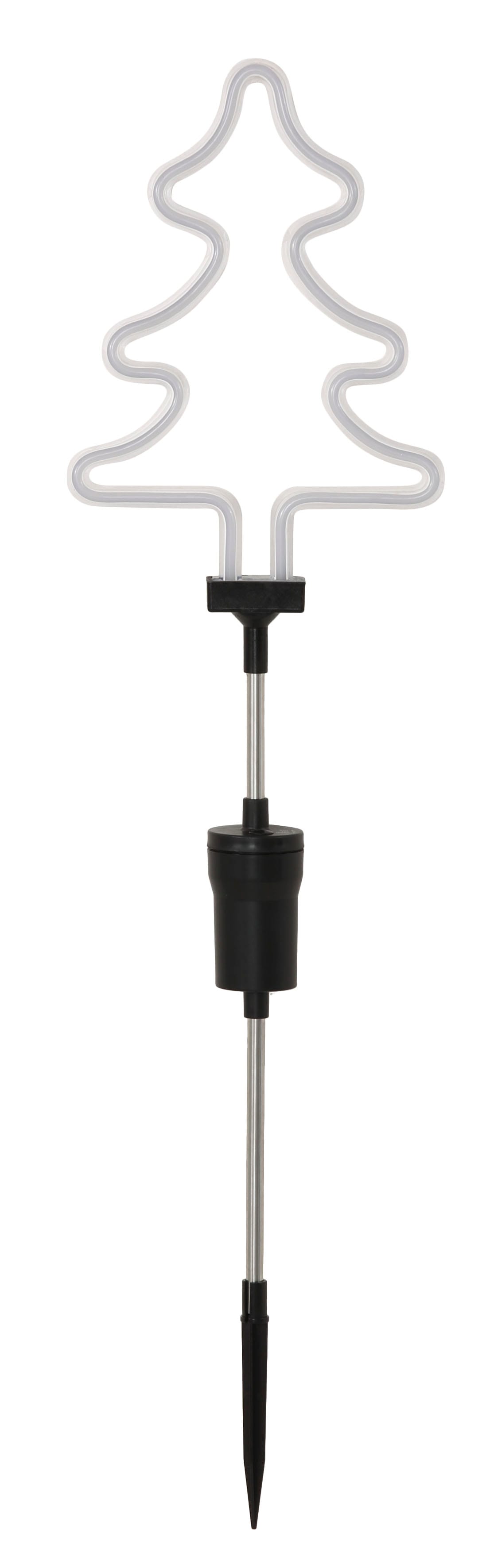 LED Gartenleuchte BONETTI "Tannenbaum", grün (silberfarben, schwarz, grün), H:70cm, Leuchten, LED Neon Stab für den Garten, Lichtfarbe: grün, Weihnachtsdeko Image