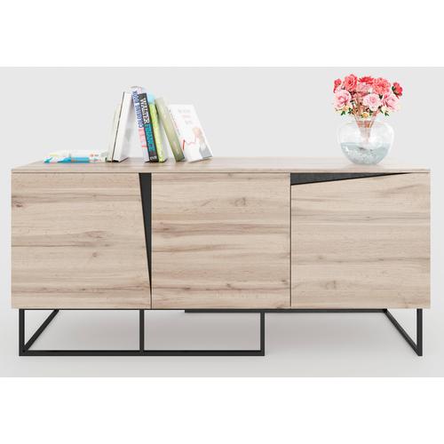 „Sideboard HOME AFFAIRE „“Carv““ Sideboards Gr. B/H/T: 165 cm x 75 cm x 45 cm, braun (eichefarben) Sideboards Breite 165 cm“