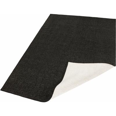 Teppich NORTHRUGS "Miami Wendeteppich" Gr. 3, schwarz, B:120cm H:5mm L:170cm, Kunstfaser, Teppiche, In-& Outdoor, Wetterfest, Balkon, Läufer, Wohnzimmer, Wasserfest Image