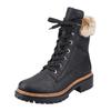 Winterboots RIEKER, Damen, Gr. 39, schwarz, Lederimitat, elegant, Schuhe, mit Kunstfell am Schaft