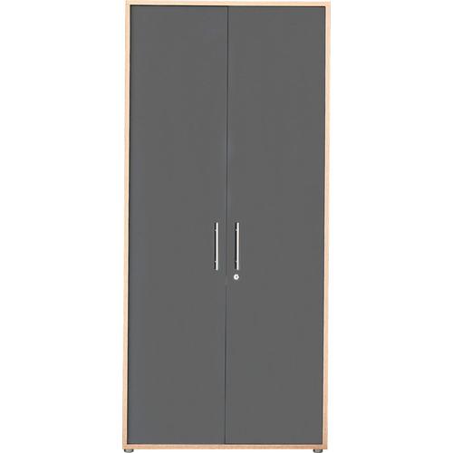 "Aktenschrank BMG MÖBEL ""Tabor"" Schränke Gr. B/H/T: 84,4 cm x 185,6 cm x 33 cm, 2 St., grau (eiche sonoma, anthrazit) Aktenschrank Aktenschränke Schränke"