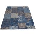 Teppich HOME AFFAIRE "Ella" Teppiche Gr. B/L: 160 cm x 230 cm, 10 mm, 1 St., blau Baumwollteppiche