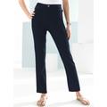 Stretch-Hose CLASSIC BASICS, Damen, Gr. 46, Normalgrößen, blau (marine), 72% Viskose, 25% Polyamid, 3% Elasthan, unifarben, lang, Hosen