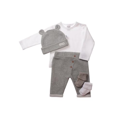 „Erstausstattungspaket LILIPUT „“Erstausstattungsset““ Gr. 56, grau Baby KOB Set-Artikel Outfits in kuschelweicher Qualität“