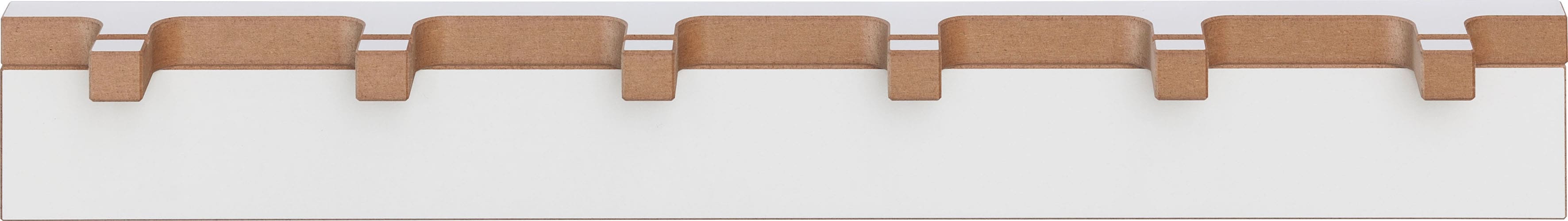 Wandgarderobe TOJO "Tojo-grad garderobe", weiß, B:60cm H:8cm T:6cm, MDF, Garderobenpaneele, Wandgarderobe, Breite 60 cm