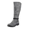 Winterstiefel RIEKER, Damen, Gr. 39, Normalschaft, grau, Lederimitat, elegant, Schuhe Reißverschluss Winterstiefel, Langschaftstiefel, Stretch, Reißverschluss, mit Warmfutter