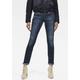 Straight-Jeans G-STAR RAW "Midge Saddle Straight" Gr. 28, Länge 32, blau (dark aged) Damen Jeans Gerade