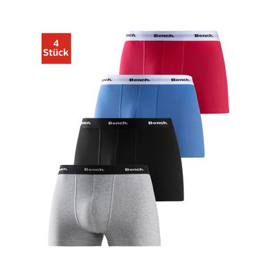 Boxer BENCH. "Boxershorts für Herren", Herren, Gr. XXL, bunt (royalblau, grau, meliert, rot, schwarz), Jersey, Obermaterial: 95% Baumwolle, 5% Elasthan, unifarben, Unterhosen, Unterhosen mit kontrastfarbigem Bund Image