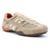 Slip-On Sneaker GEOX "UOMO SNAKE", Herren, Gr. 44, beige (beige, orange), Veloursleder, Textil, sportlich, Schuhe, Freizeitschuh, Slipper mit Geox Spezial Membran