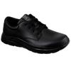 Berufsschuh SKECHERS "FLEX ADVANTAGE SR-FOURCHE" Gr. 47,5, schwarz, 47,5, Leder, Schuhe, Schnürschuh für Gastronomie, Pflege, mit gepolsterter Innensohle
