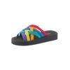 Badepantolette SIEBI`S, Gr. 42, schwarz, Synthetik, Schuhe Badelatschen Damenschuh Pantolette