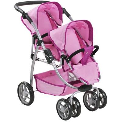 Puppen-Zwillingsbuggy KNORRTOYS "Buggy Big Twin, UMA. Das Einhorn" Puppenwagen rosa (uma. das einhorn/rosa) Kinder