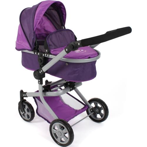 „Kombi-Puppenwagen CHIC2000 „“Mika, Pflaume““ Puppenwagen lila (pflaume) Kinder Puppenwagen -trage mit schwenkbaren Vorderrädern“