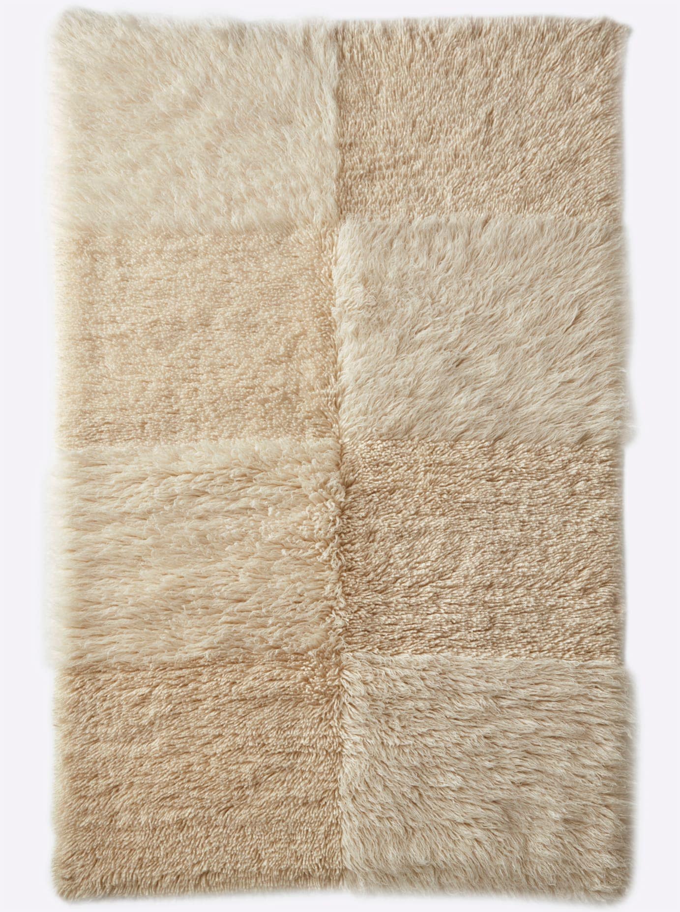 Teppich HEINE HOME Gr. 8, beige (natur), B:200cm H:70mm L:200cm, Schurwolle, Wolle, Teppiche Image