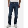 Slim-fit-Jeans BRÜHL "York DO FX", Herren, Gr. 27, EURO-Größen, blau (dunkelblau), 89% Baumwolle, 9% Synthetik, 2% Elasthan, unifarben, casual, lang, Jeans 5-Pocket-Jeans, in Dual FX Querstretch Denim