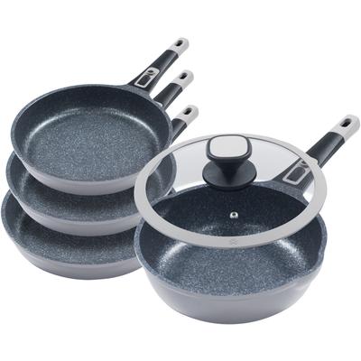 Pfannen-Set KING "Moonscape", grau, Ø:28cm, Pfannen, abnehmbarer Griff, MOONSCAPE-Beschichtung, Induktion Image