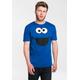 T-Shirt LOGOSHIRT "Krümelmonster - Cookie Monster" Gr. L, blau Herren Shirts T-Shirts