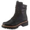 Schnürboots RIEKER, Damen, Gr. 43, schwarz, Lederimitat, klassisch, Schuhe, Stiefelette, Profilsohle, Blockabsatz, mit lässiger Schnürung
