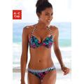 Push-Up-Bikini-Top VENICE BEACH "Summer" Gr. 40, Cup B, blau (marine, bedruckt) Damen Bikini-Oberteile Ocean Blue