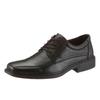 Schnürschuh RIEKER, Herren, Gr. 44, schwarz, Leder, klassisch, Schuhe, mit klassischer Ziernaht, Freizeitschuh, Halbschuh, Schnürschuh