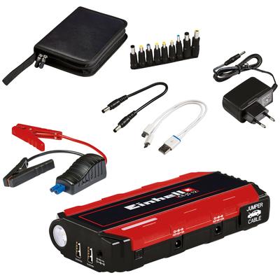 Starthilfegerät EINHELL "CE-JS 12", rot (rot, schwarz), 19 V 1000mAh, Akkumulatoren, 3 x 3700 mAh