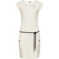 Jerseykleid RAGWEAR "Tag Zig Zag" Gr. L (40), Normalgrößen, weiß (altweiß) Damen Kleider Freizeitkleider