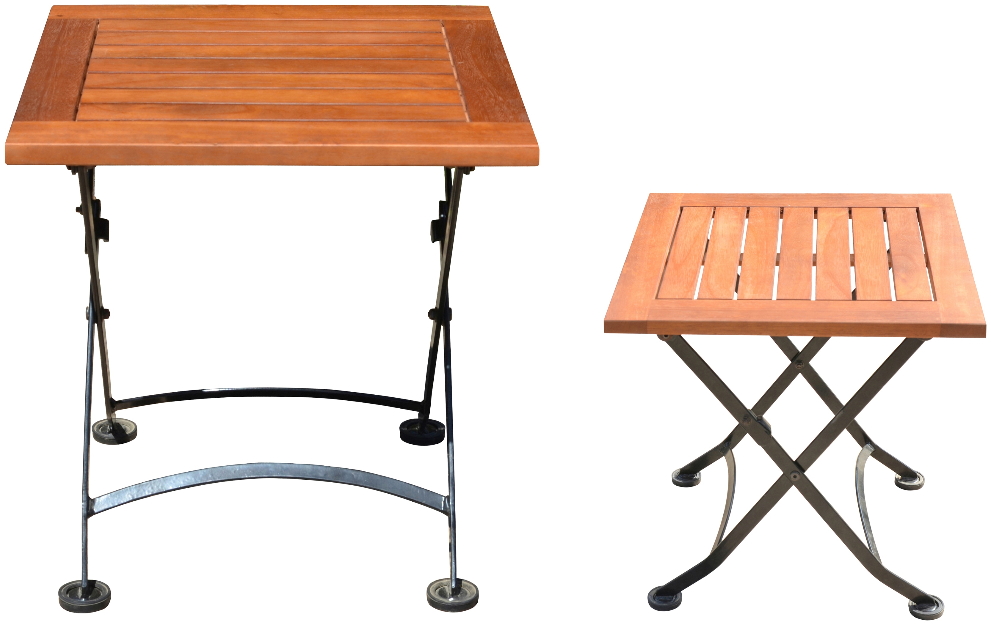 Gartentisch GARDEN PLEASURE "WIEN", braun (braun, schwarz), H:45cm, Eukalyptus FSC;Stahl, Tische