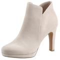 High-Heel-Stiefelette TAMARIS Gr. 38, beige (ecru) Damen Schuhe Reißverschlussstiefeletten