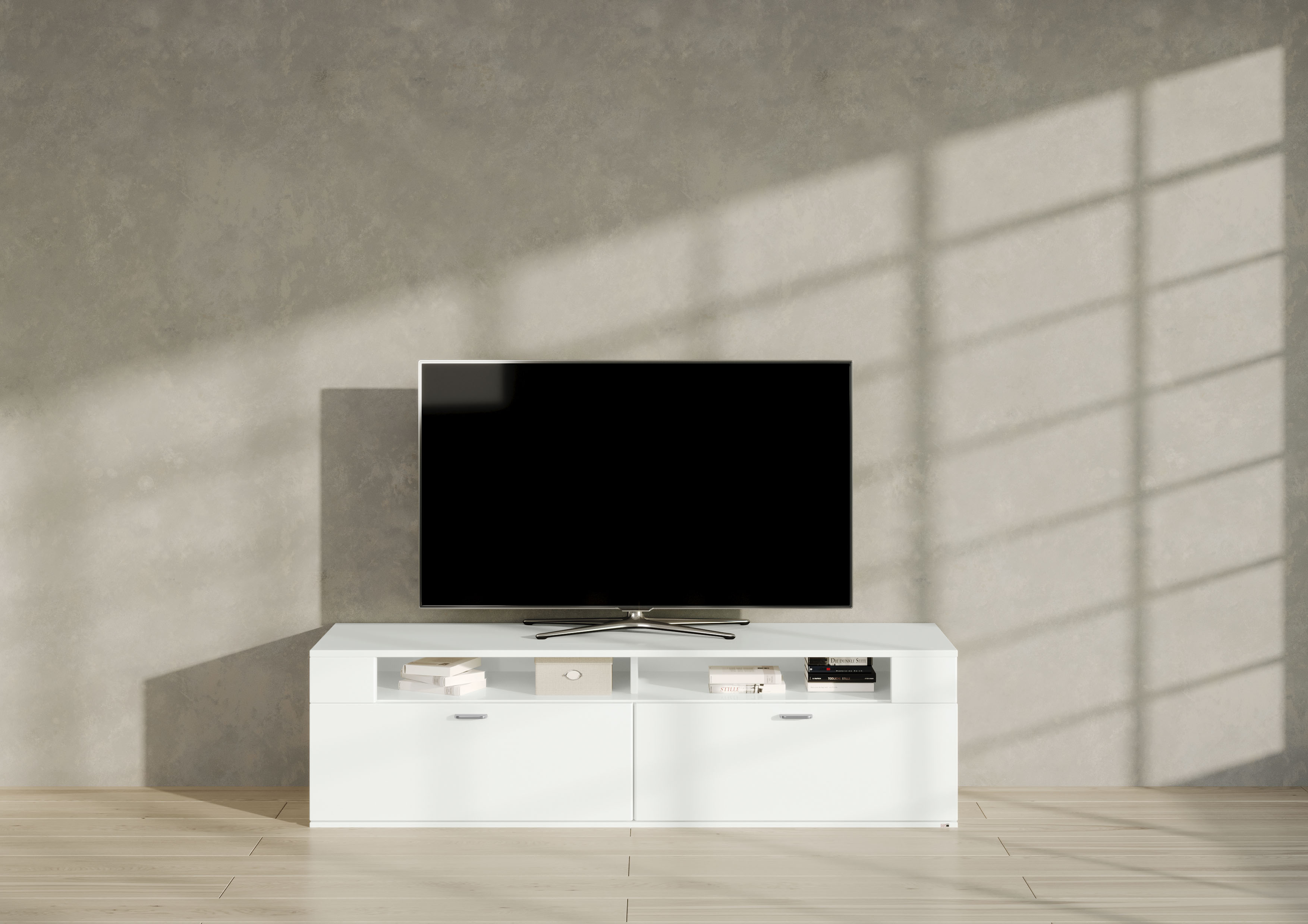 Lowboard "TACOMA", weiß (weiß arctic hochglanz), B:180cm H:52,2cm T:50,2cm, SET ONE BY MUSTERRING, Sideboards, Lowboard, Typ 33, Breite 180 cm