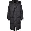 Winterjacke URBAN CLASSICS "Damen Ladies Oversize Faux Fur Puffer Coat" Gr. XXL, schwarz (black, black) Damen Jacken Winterjacken