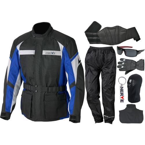 Motorradkombi NERVE Overalls Gr. L, N-Gr, blau