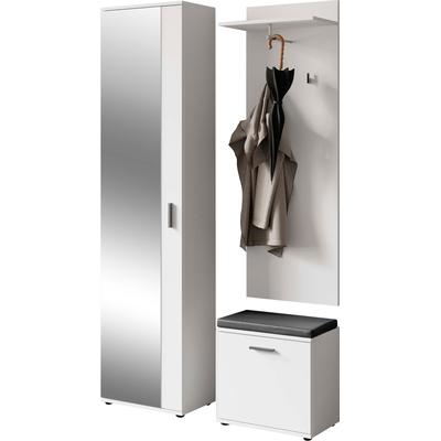 Garderoben-Set INOSIGN "Jakob", schwarz-weiß (weiß, schwarz), Kastenmöbel-Sets Image