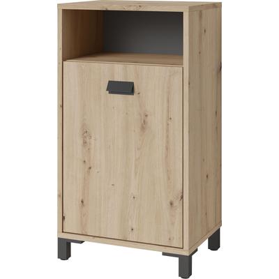 Midischrank BYLIVING "Wellness", braun (artisan eichefarben), B:42cm H:77,5cm T:31cm, FSC-zertifizierter Holzwerkstoff, Schränke, mit variablem Einlegeboden und offenem Fach für viel Stauraum Image