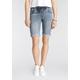 Jogg-Jeansbermudas ARIZONA Gr. 46, N-Gr, blau (bleached, used) Damen Jeans 5-Pocket-Jeans Joggjeans