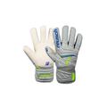 Torwarthandschuhe REUSCH "Attrakt Grip Finger Junior" Gr. 6,5, grau (grau, weiß) Kinder Handschuhe Fussballhandschuhe