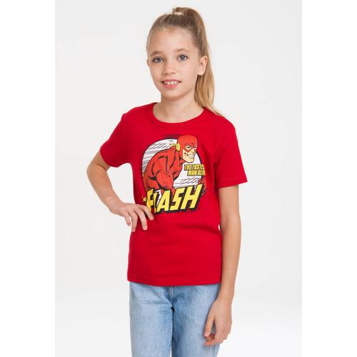 „T-Shirt LOGOSHIRT „“The Fastest Man Alive““ Gr. 122, rot Mädchen Shirts T-Shirts mit coolem Superhelden-Print“