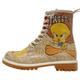 Schnürboots DOGO "Tweety Moods" Gr. 40, Normalschaft, bunt (natur) Damen Schuhe Schnürstiefeletten