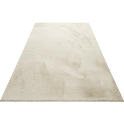 Hochflor-Teppich WECON HOME BASICS "Anna" Gr. 31, beige (creme), B:130cm H:25mm L:190cm, Kunstfaser, Teppiche, Wohnzimmer, Schlafzimmer, Felloptik, sehr weich und flauschig, Uni Image